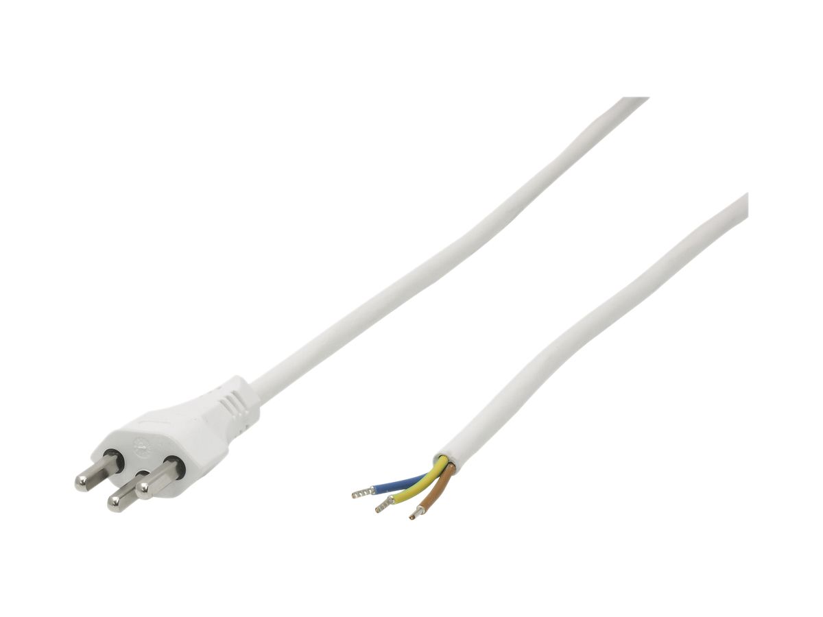 Netzkabel T23 Td 2m 3×1.5mm² weiss