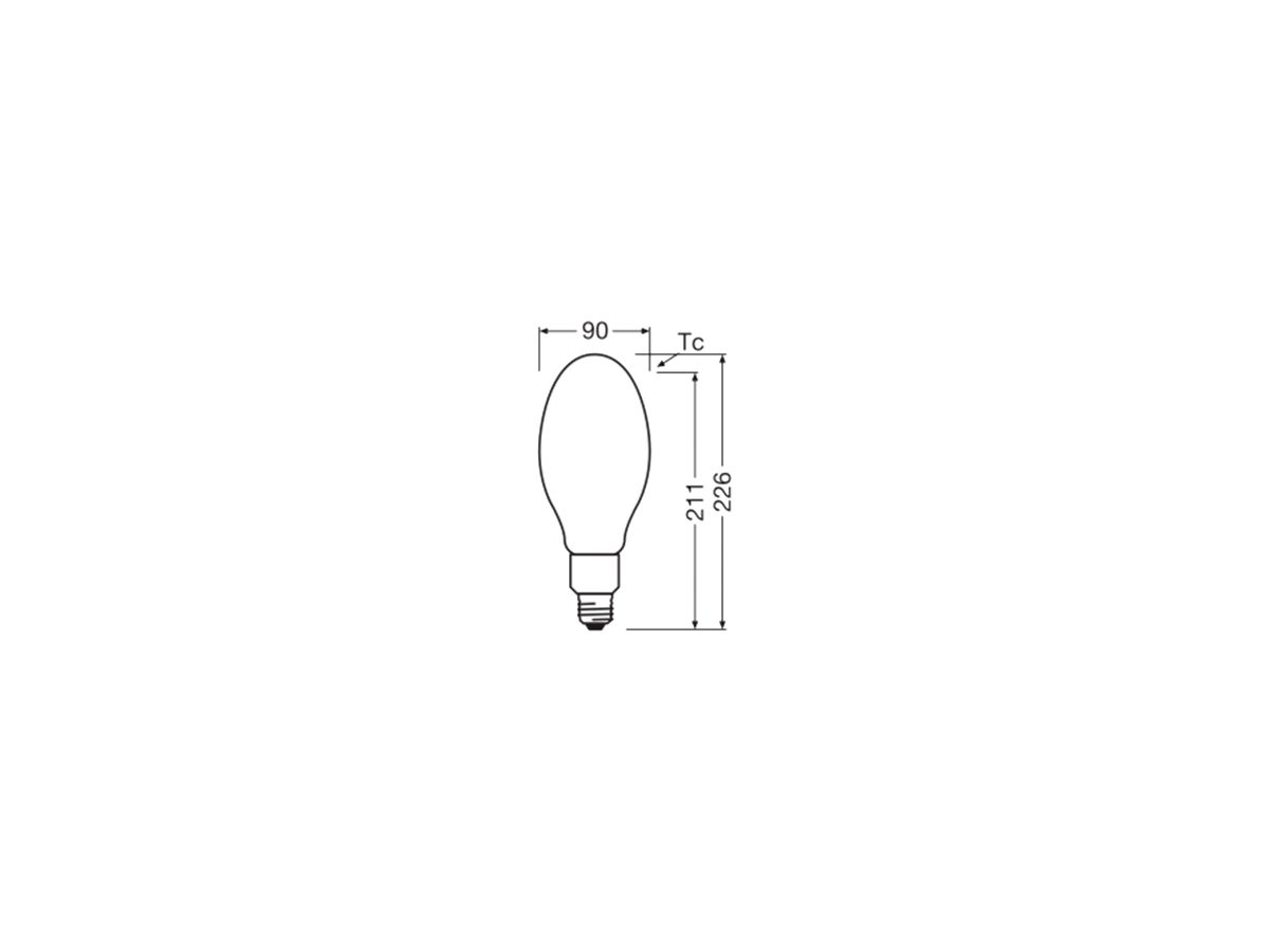 LED-Lampe LEDVANCE HQL FIL P E27 32.4W 6000lm 4000K mattiert 226mm