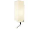 Wandleuchte SLV QUADRASS SPOT E27 40W mit LED-Leselicht 2W weiss