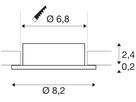 Einbaurahmen SLV NEW TRIA 68 Aluminium Ø82×26mm weiss