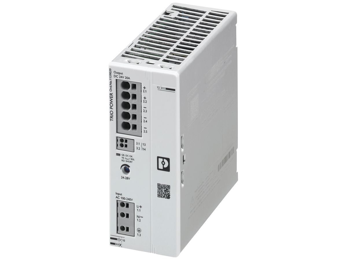 Schaltnetzteil PX TRIO3-PS/1AC/24DC/20 1L OUT 24VDC/20A