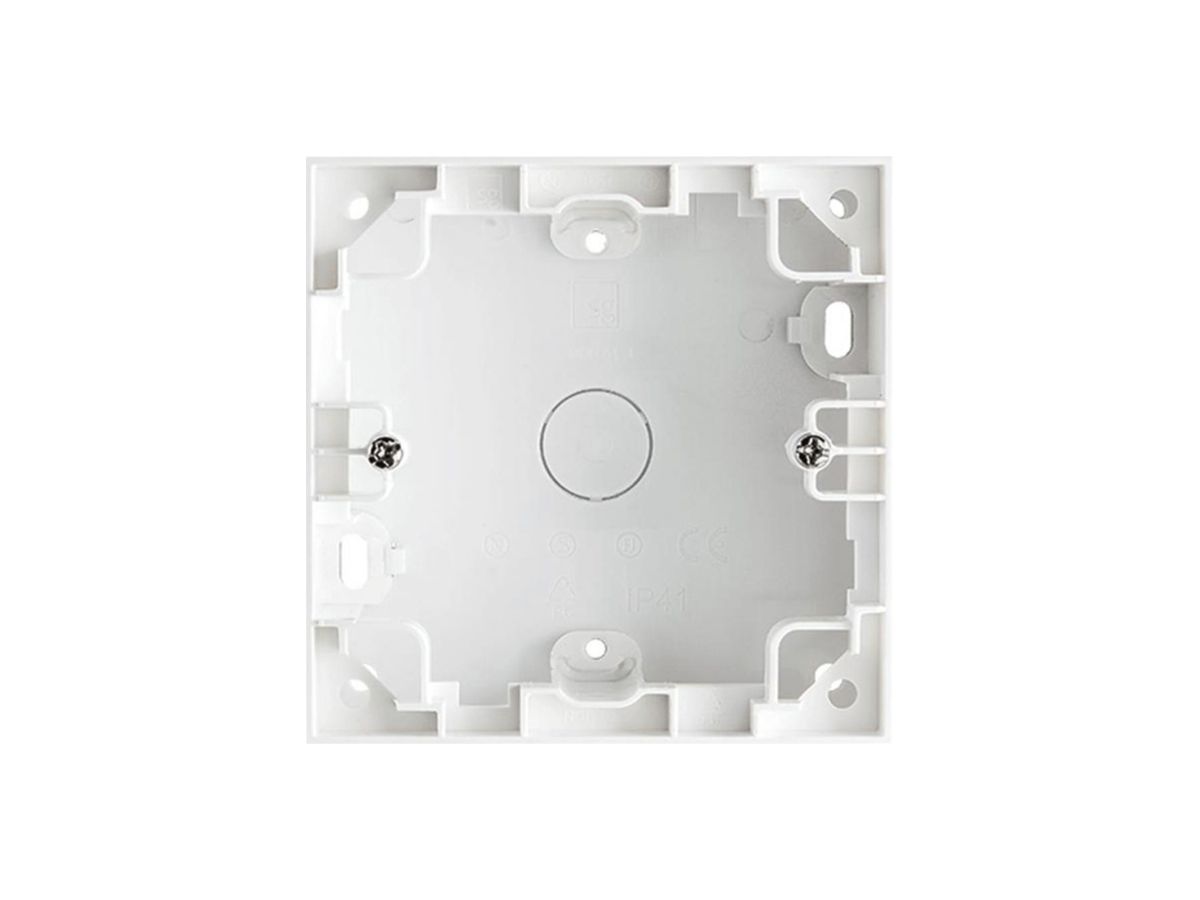 AP-Gehäuse SG 1×horizontal und vertikal 86×86mm weiss