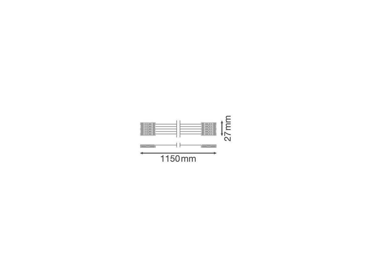 Durchgangsverdrahtung LEDVANCE DP HOUSING 1×LAMP 1150mm 5×2.5mm²