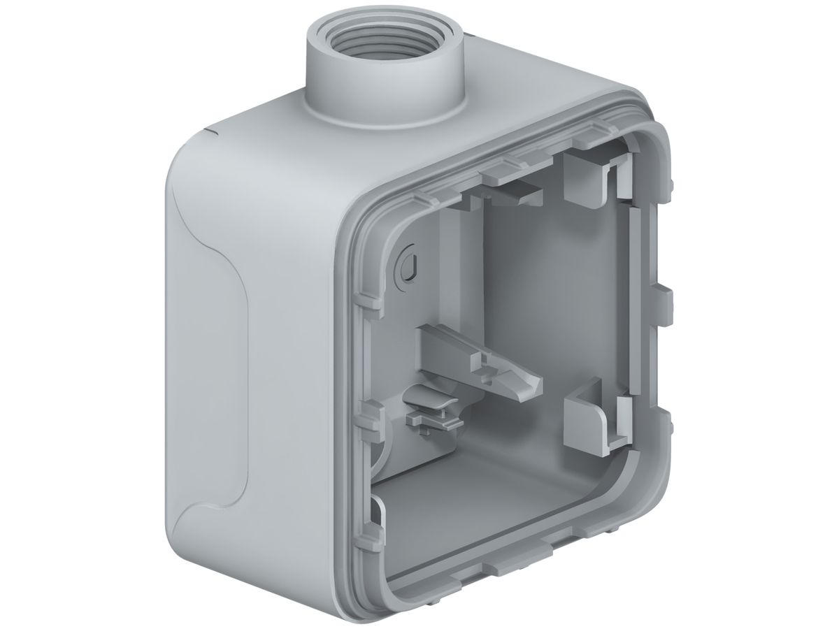 AP-Gehäuse PLEXO 1×1 grau