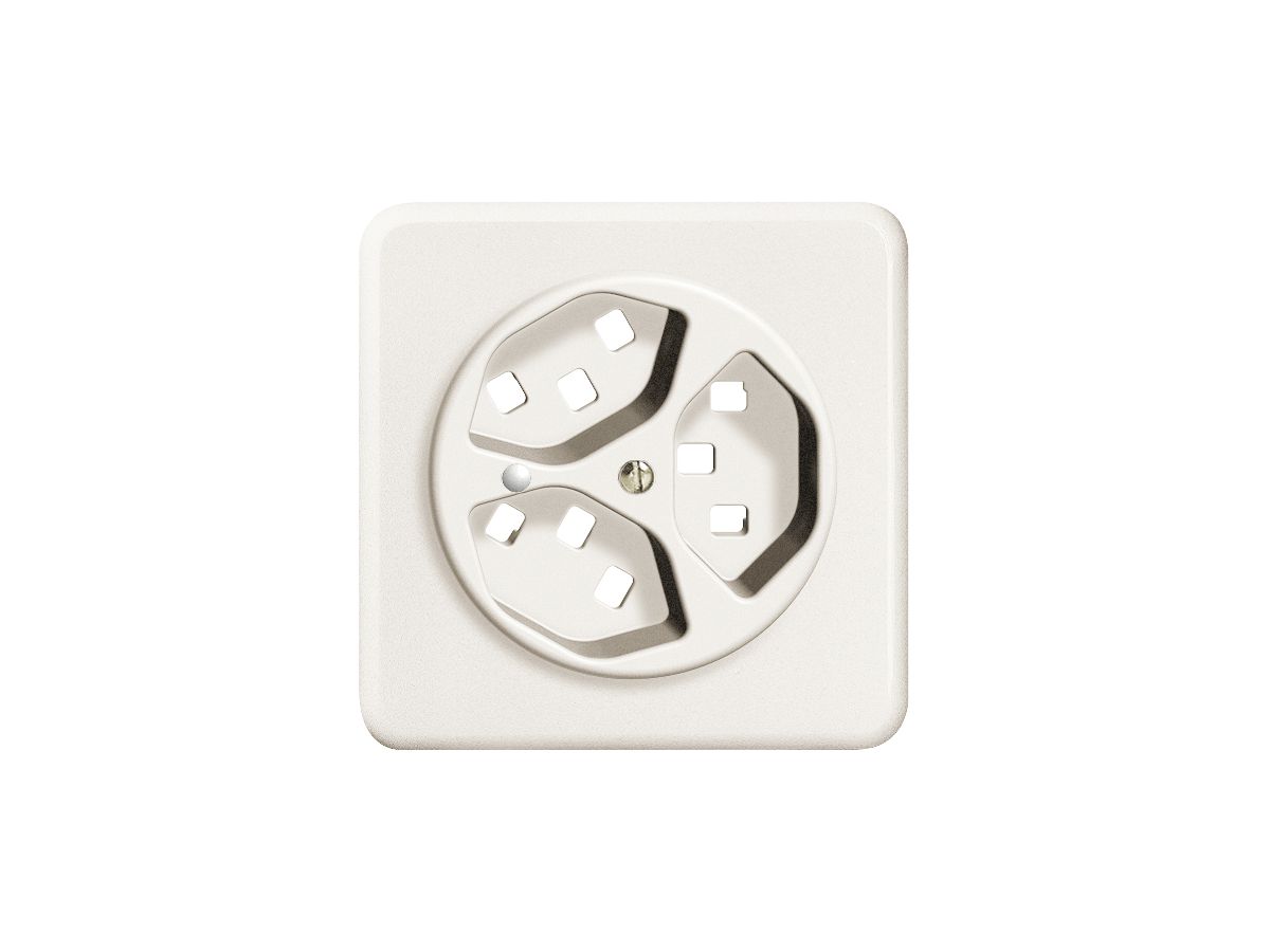 UP-Frontset FH 3×T23 weiss 86×86mm mit Linse
