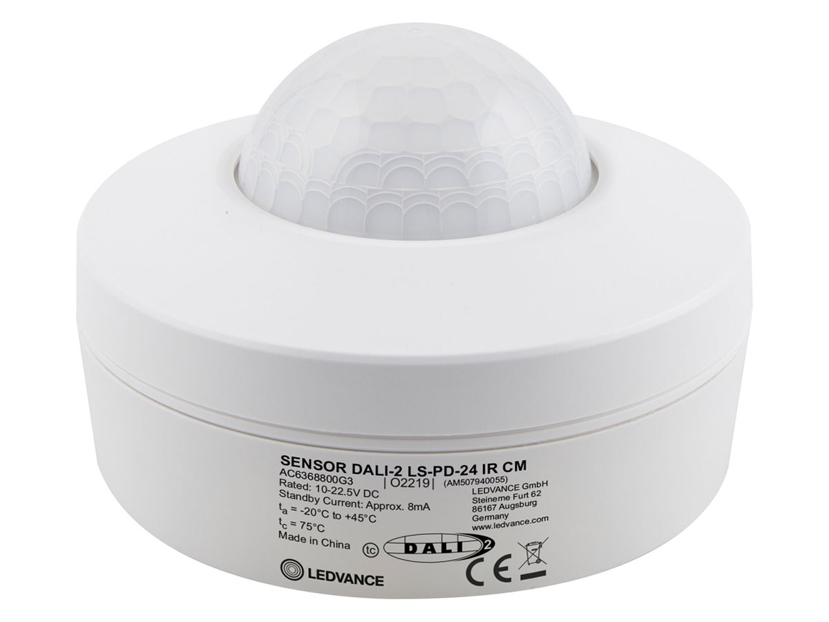 AP-Multisensor LEDVANCE L/P-24 PIR IP54 DC 0.1W DALI Ø105×67mm weiss