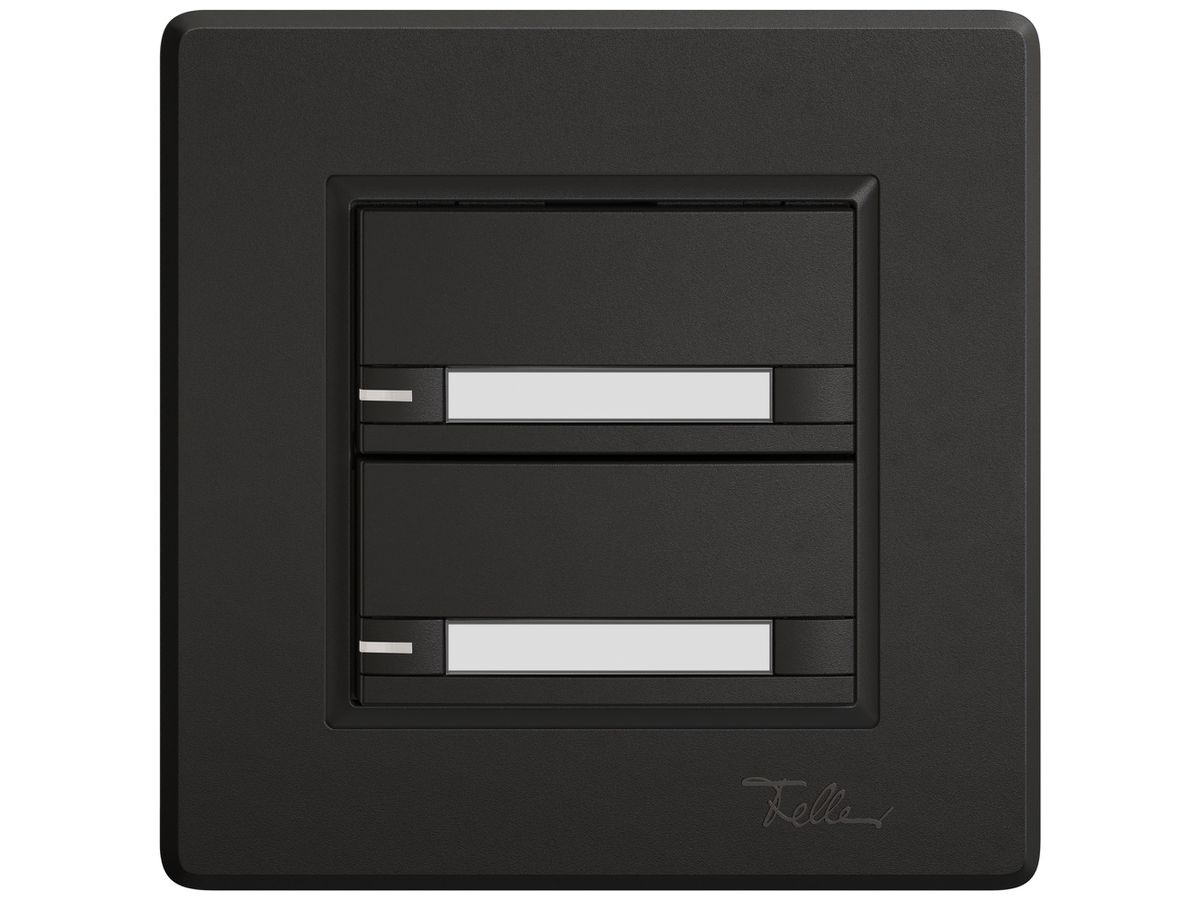 UP-KNX-Taster RGB EDIZIO.liv SNAPFIX® Temperaturfüh.RGB-LED Pap.2×T 2-Tbed.sz