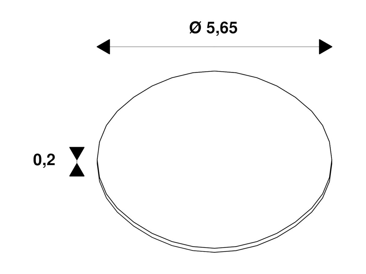 Diffusor SLV NUMINOS L Ellipse, für ovalen Lichtkegel, Ø56.5mm