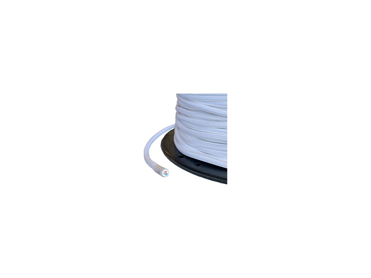 Textilkabel Elektrogros TDLR H03VV-F 3×0.75mm² LNPE weiss 50m