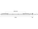 LED-Feuchtraumleuchte Sylvania Start Eco 32W 4800lm 3000…6500K IP65 1200mm grau