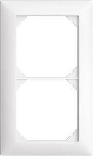 UP-Kopfzeile EDIZIOdue SNAPFIX® 2×1 vertikal 88×148mm weiss