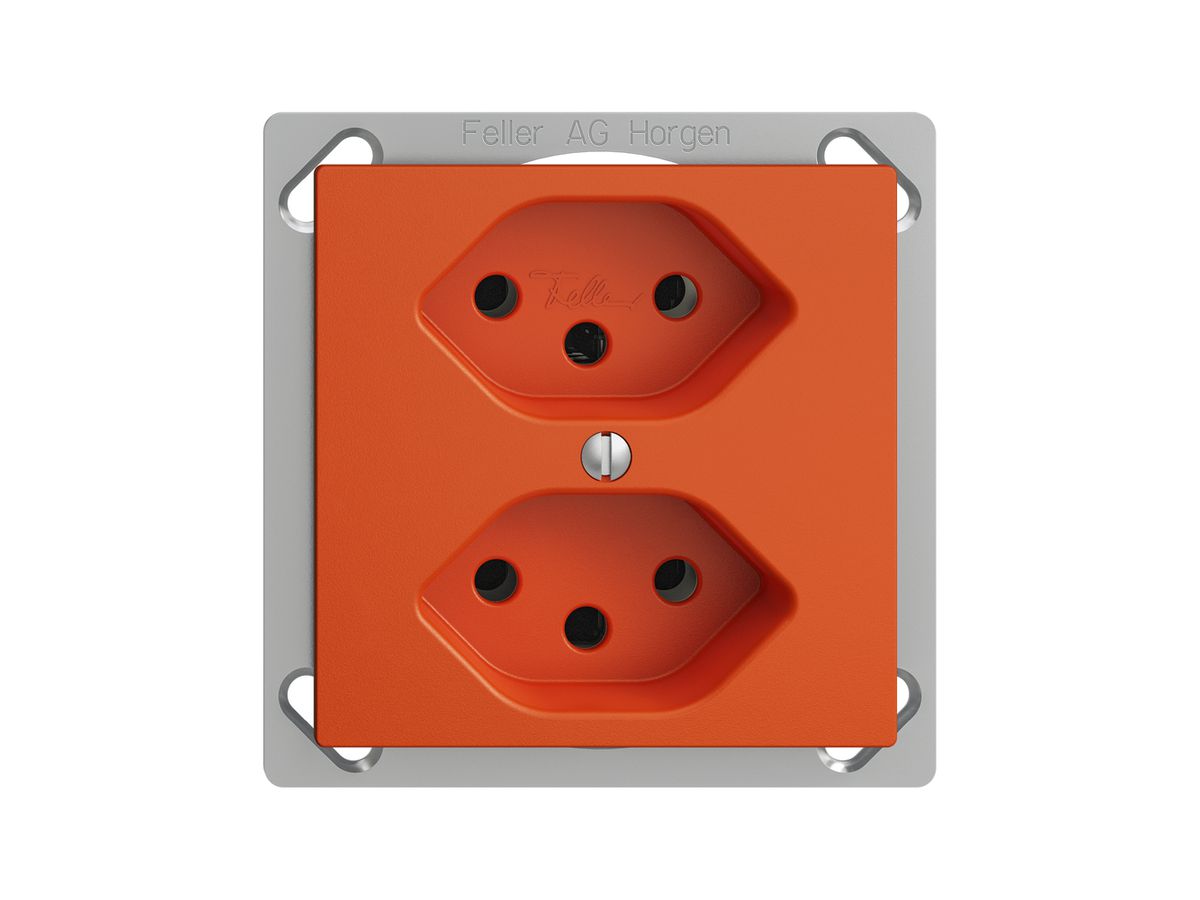 EB-Steckdose EDIZIOdue 2×T13 orange