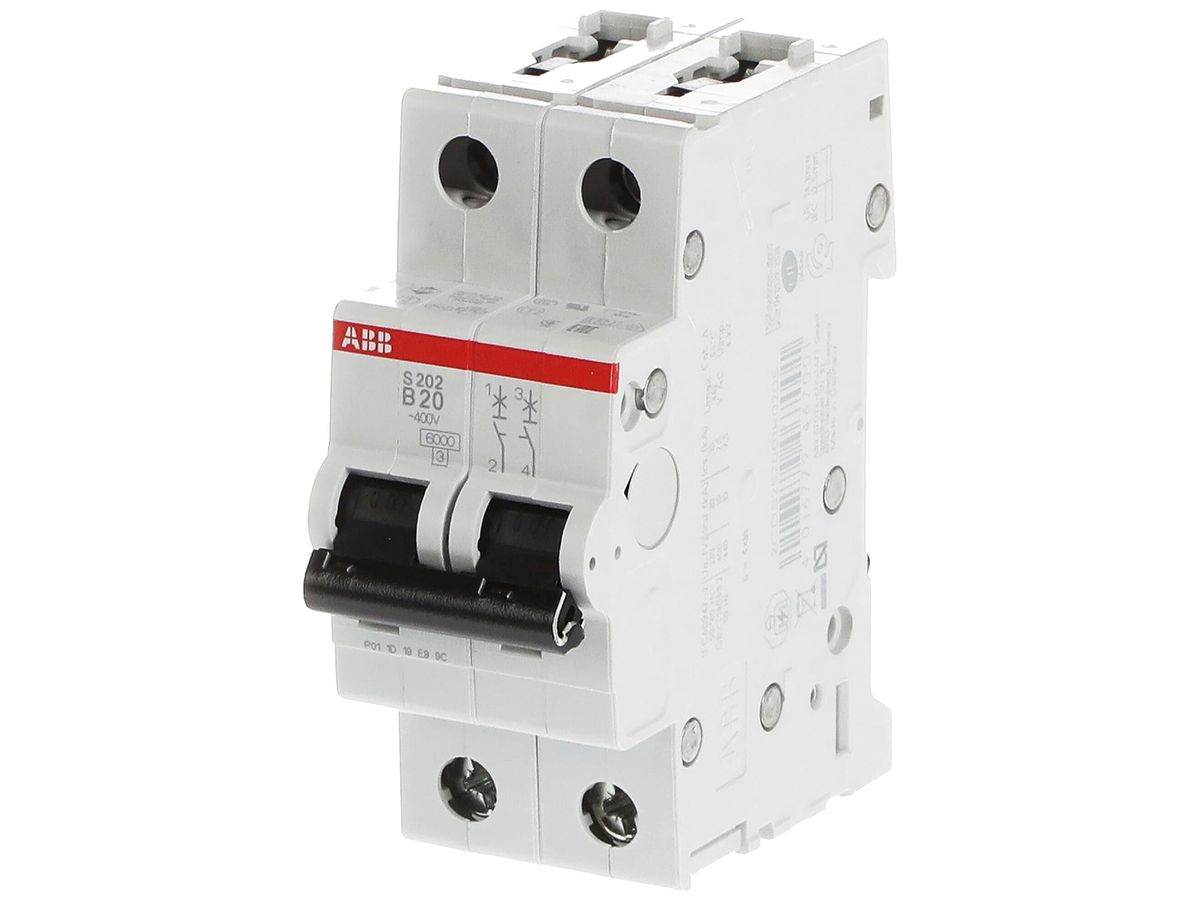 Leitungsschutzschalter ABB S202-B20 20A B 6kA