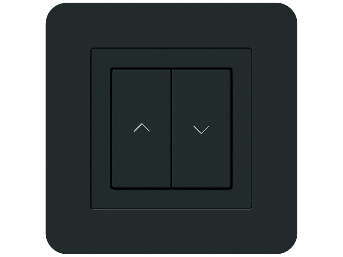 UP-KNX-Storentaster Hager BA kallysto.trend C 2-fach 94×94mm schwarz