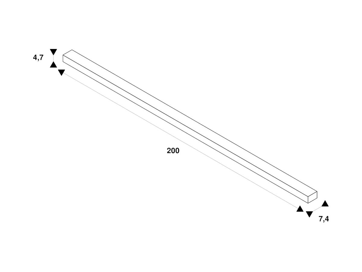 EB-Stromschiene SLV TRACK 48V 1Ph Aluminium weiss 2000mm