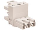 H-Verteiler WAGO 3L St/Bu weiss