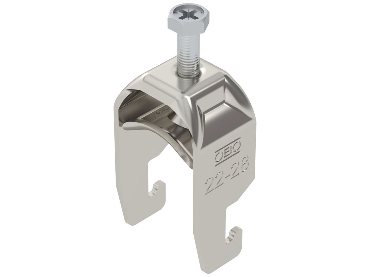 Schnellverleger BET 2056 U-Fuss Metall 22…28mm 1×Kabel A4 1.4571