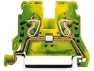 Durchgangsklemme WAGO 2L 4mm² grün/gelb