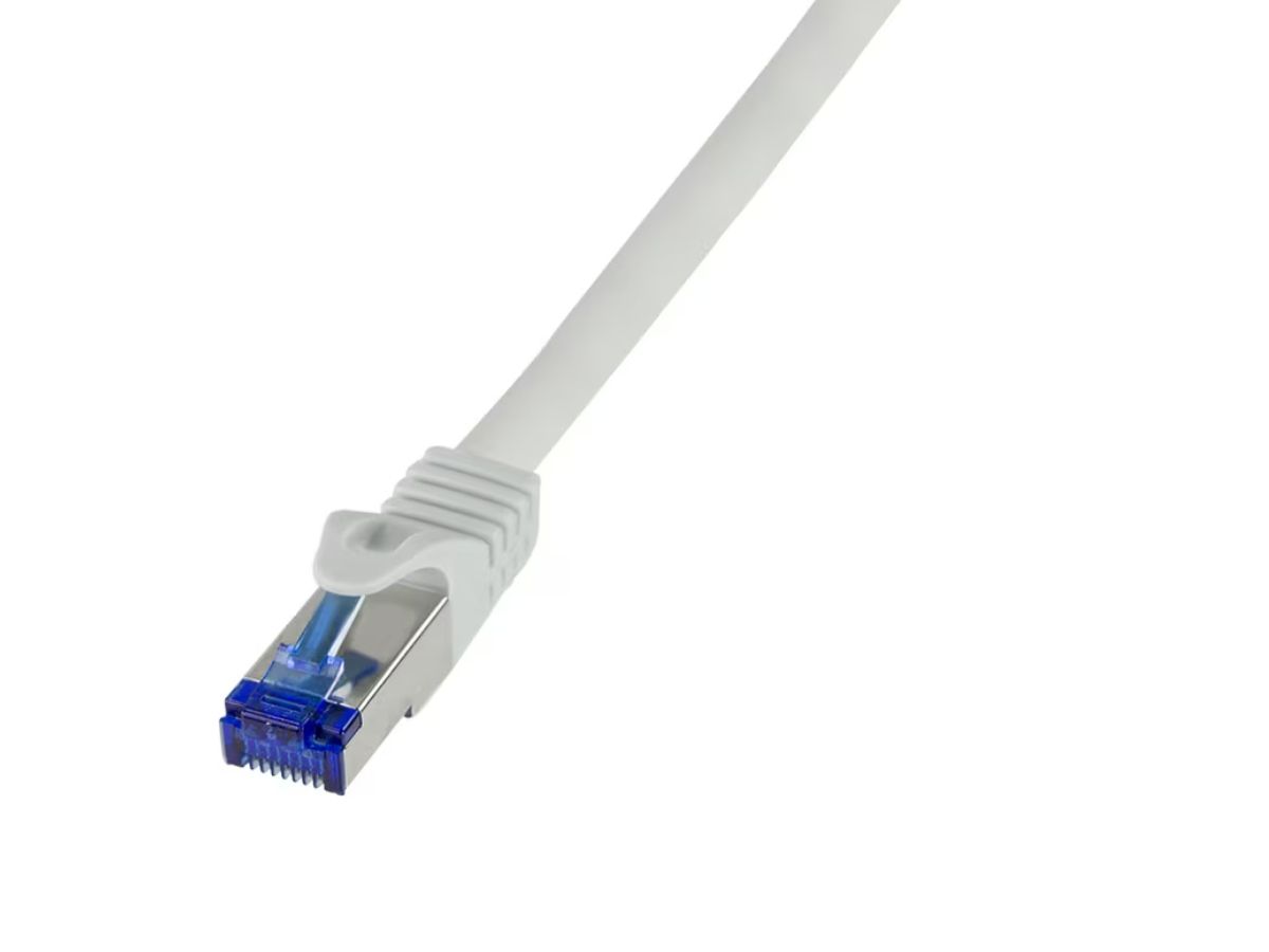 Patchkabel RJ45 Cat.6a S/FTP 3m grau - LSZH Halogenfrei, PiMF, POE+ geeignet