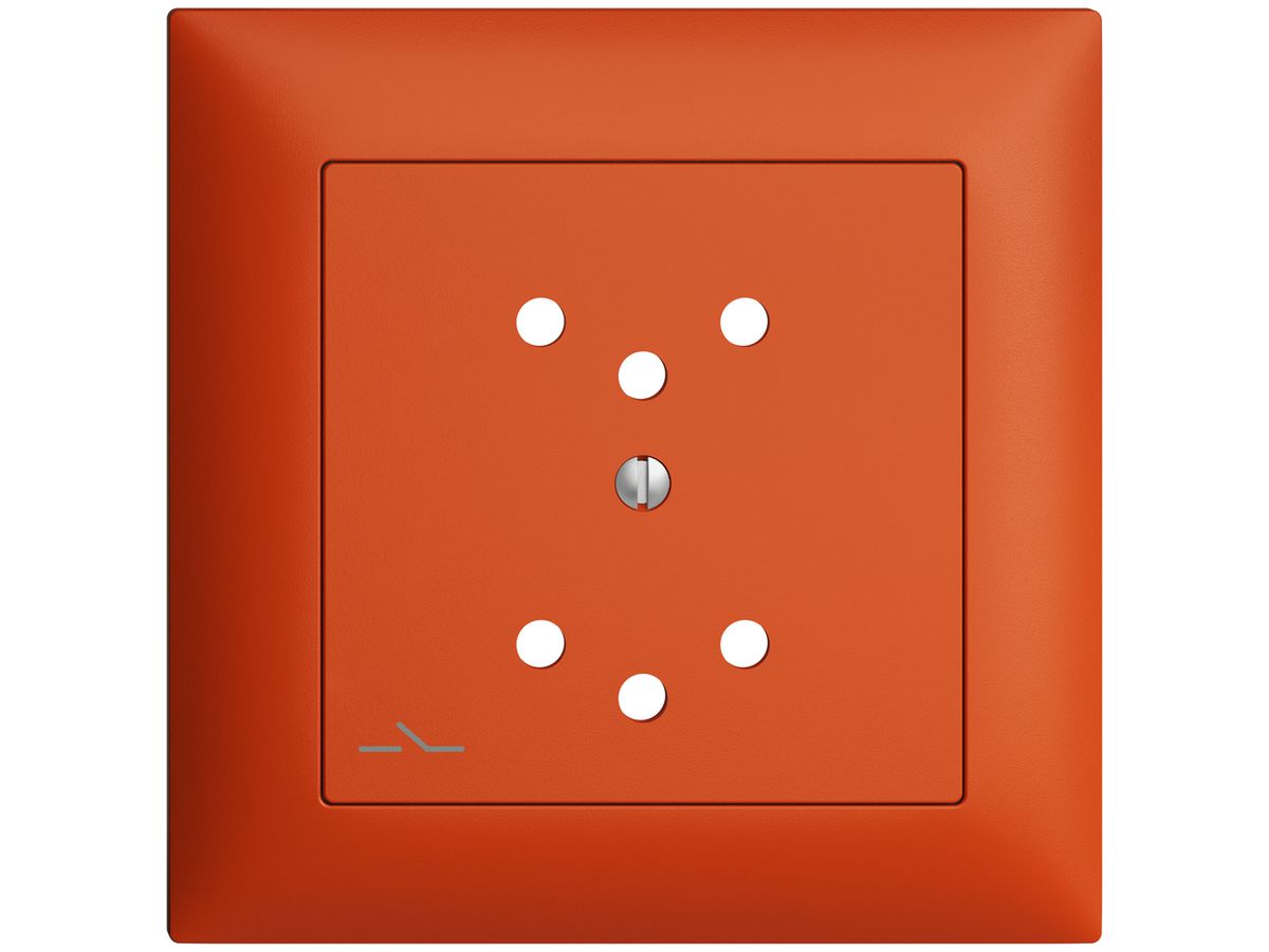 Frontset EDIZIOdue orange 88×88mm 2×T12/1 mit Shutter