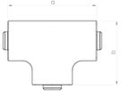 T+Kreuzstück Bettermann zu Installationskanal WDK reinweiss 20×50mm