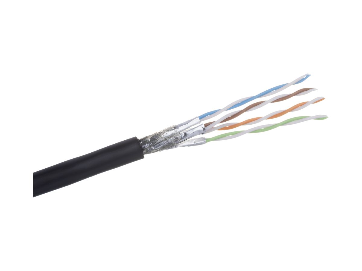 Datenkabel R&M CAT7 S/FTP 4P AWG23 900MHz Eca schwarz 500m