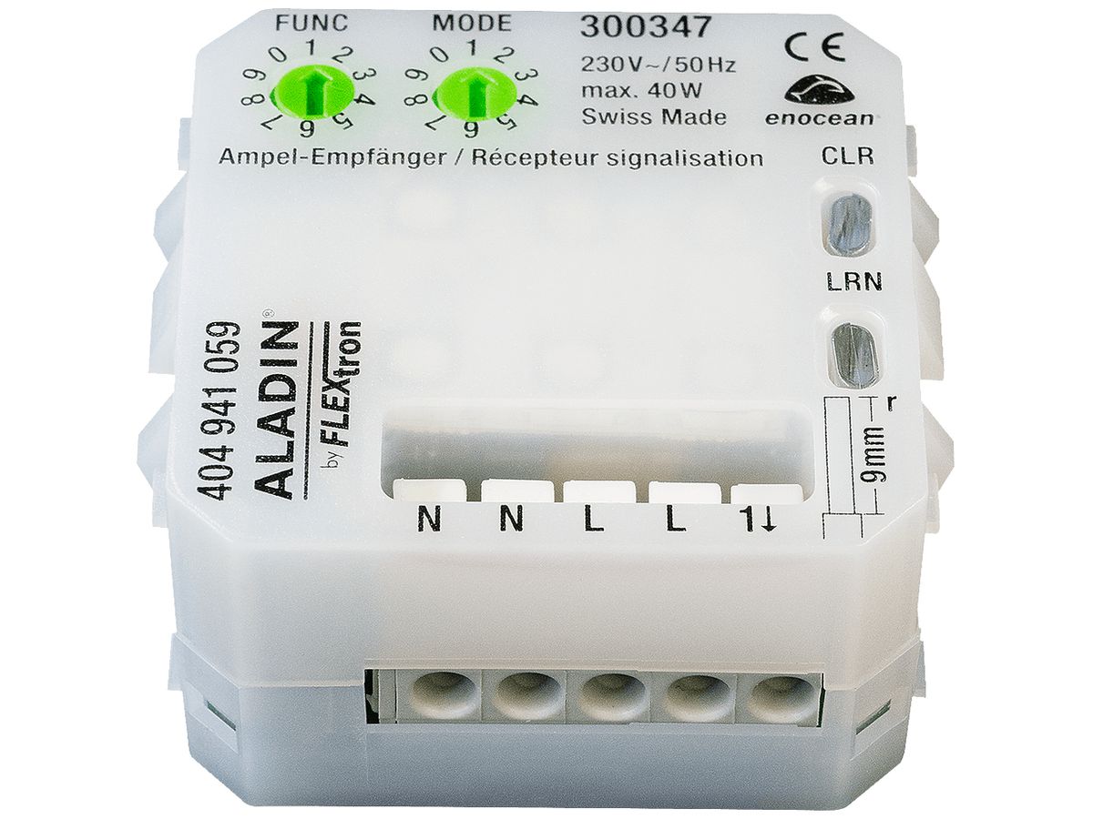 Eintrittsampelaktor ALADIN EnO 1-Kan 230VAC 40W EnOcean weiss