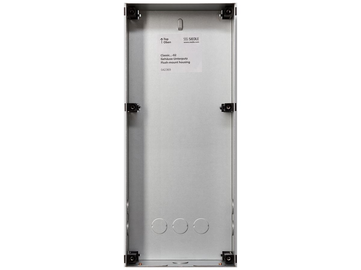 EB-Gehäuse Siedle Classic 1× 154×362×65mm silber