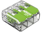 Dosenklemme WAGO 221-423 mit Hebel in Box 50×3L 0.2…4mm² 32A 450V grün