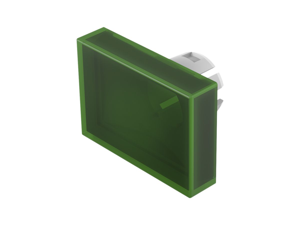 Druckhaube EAO61 15×22mm flach transparent, grün