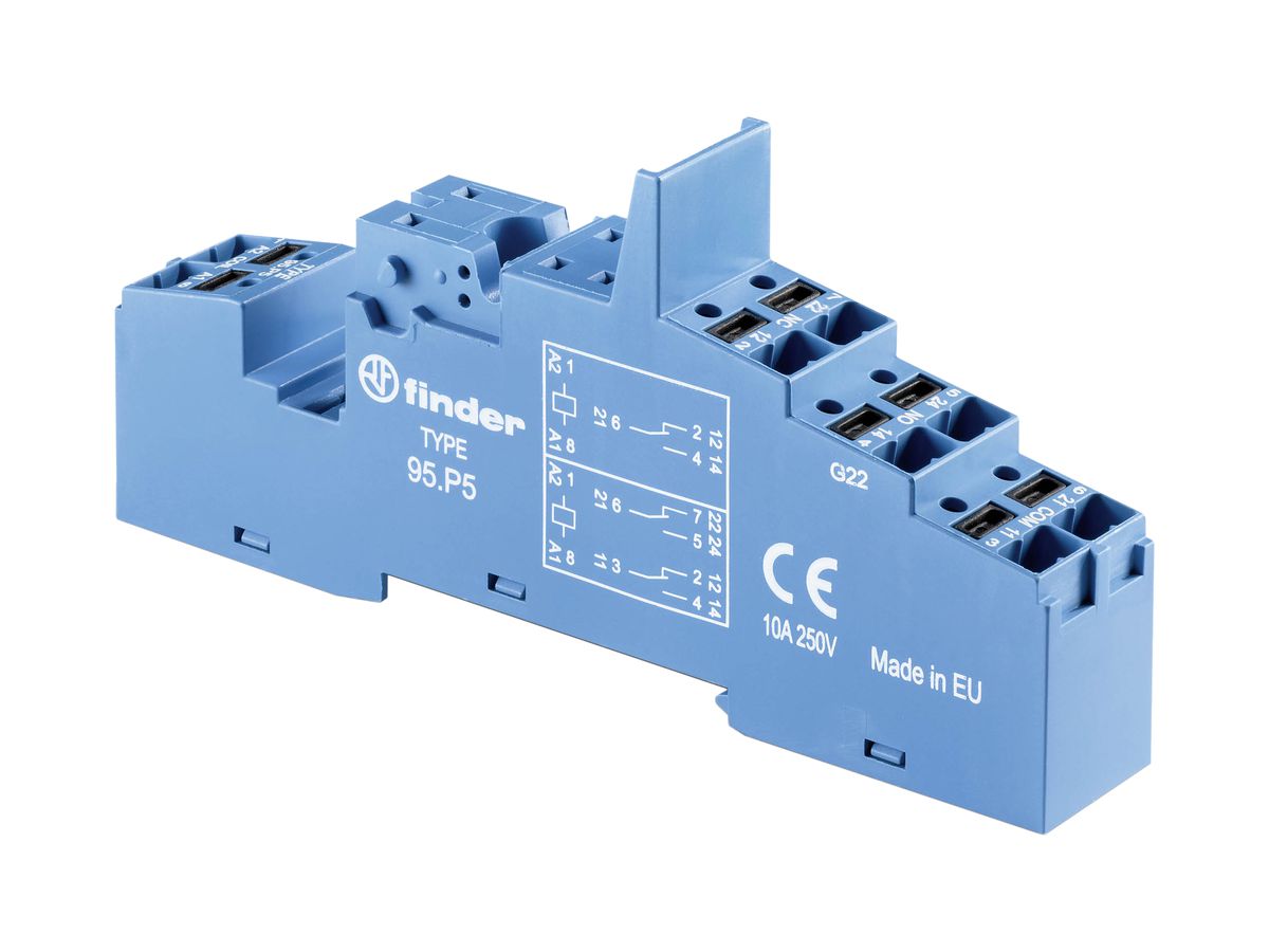 Fassung Finder 95.P5 für Relais 40.52, 40.61, 44.52, 44.62