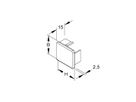 Abschlussplatte HKL weiss für 32×30mm