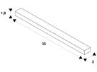 LED-Betriebsgerät SLV 150W 24V DALI DIM 350×30mm
