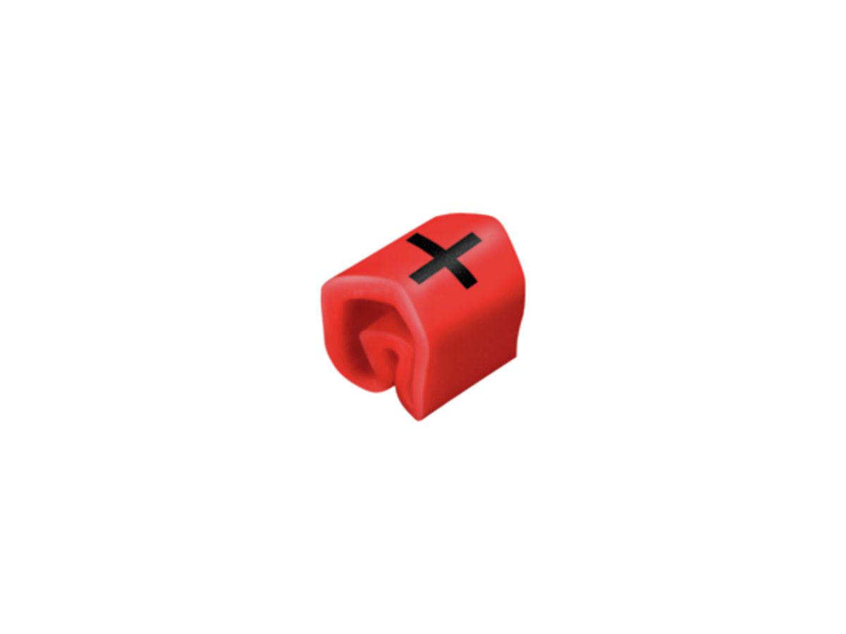 Leitermarkierer Weidmüller CLI C MP für Ø3…5mm 3×4.2mm Symbol: +, rot