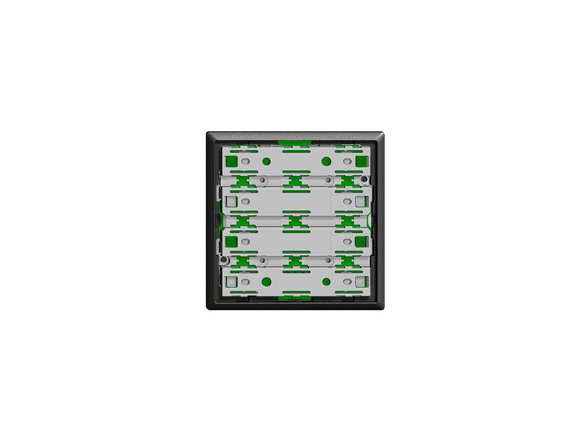 KNX-Funktionseinsatz RGB mit Temperaturfühler 1…4-fach EDIZIOdue schwarz mit LED