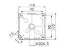 WISKA Combi 607 lg AP-Abzweigdose - IP66, 110x110x66mm, UV-beständig