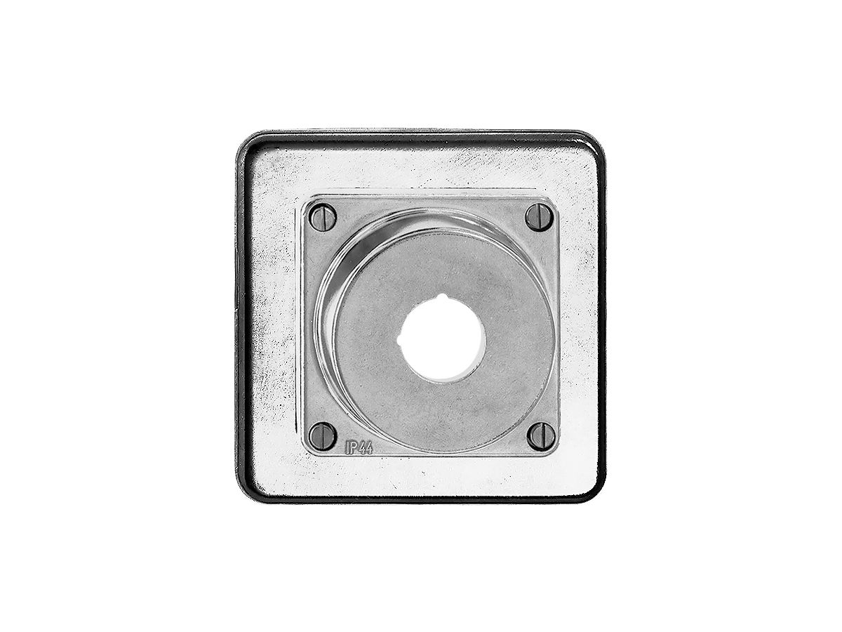 UP-Blindabdeckung nass Al natur mit Bohrung 22.5mm