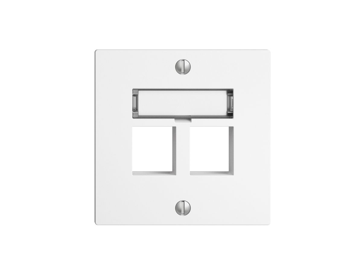 Montageset EDIZIOdue F, Geradeauslass, für 2×Keystone, weiss