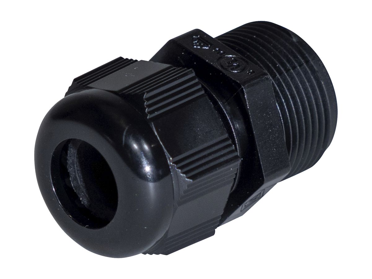 Kabelverschraubung PLICA-TEC, M16 für Kabel Ø1.5…5mm 15mm PA IP68 schwarz