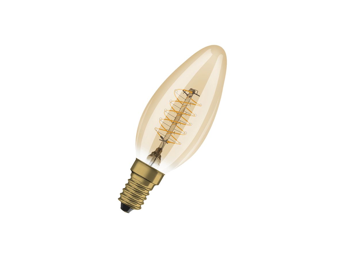 LED-Lampe LEDVANCE Vintage E14 3.4W 250lm 2200K DIM Ø35×97mm B10.5 klar Gold