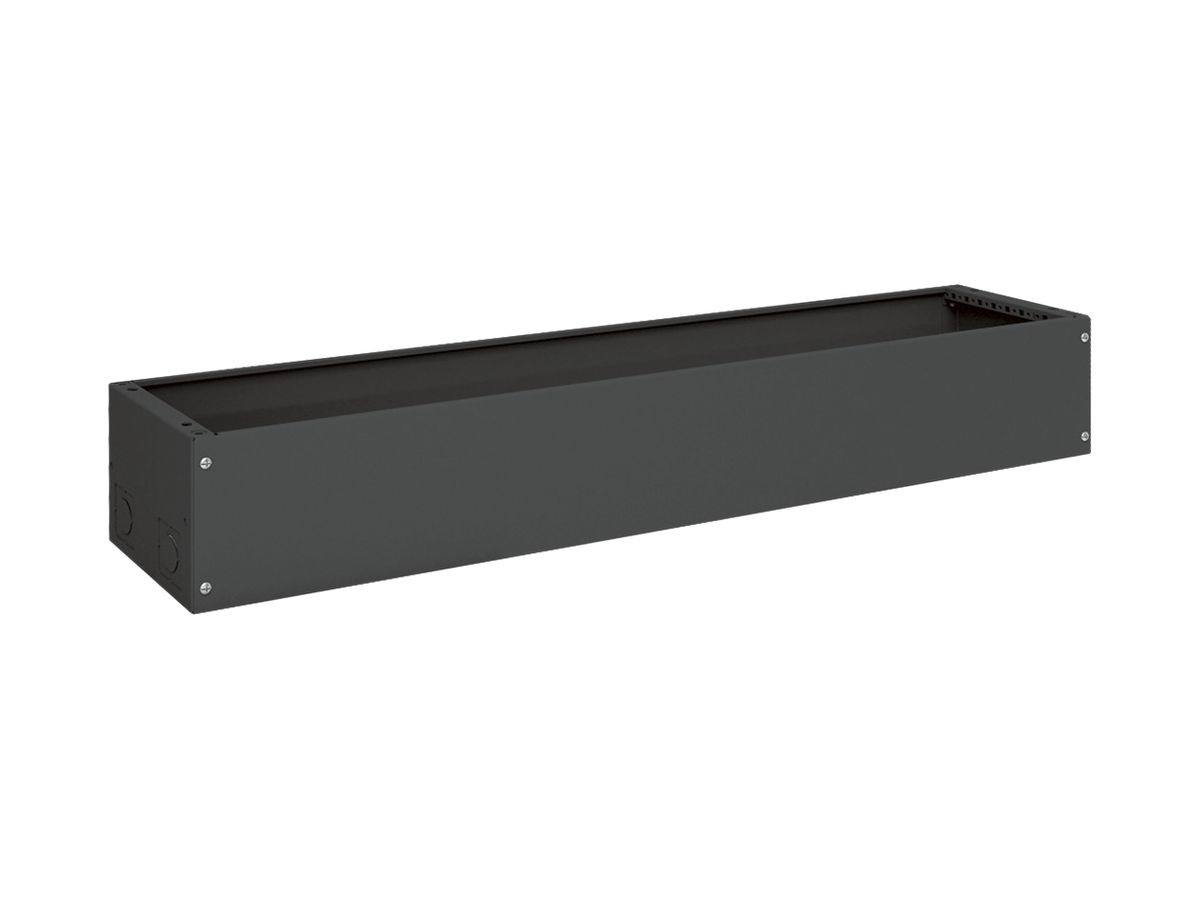Sockel Hager univers 200×1300×275mm für Schrank FR schwarz RAL 9005