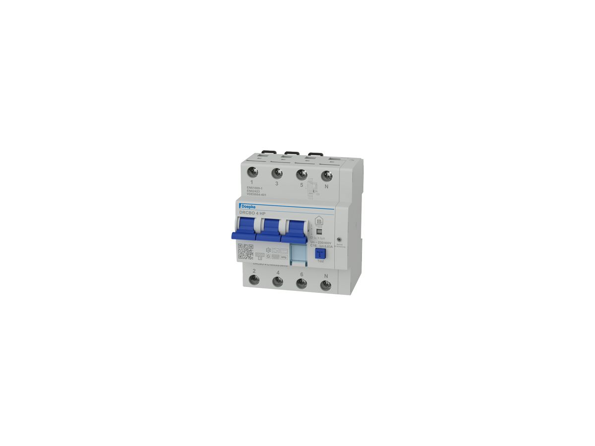 FI/LS-Schalter DOEPKE DRCBO 4 HP 4P 400V C 16A 0.03A B+ 4.5TE 6kA