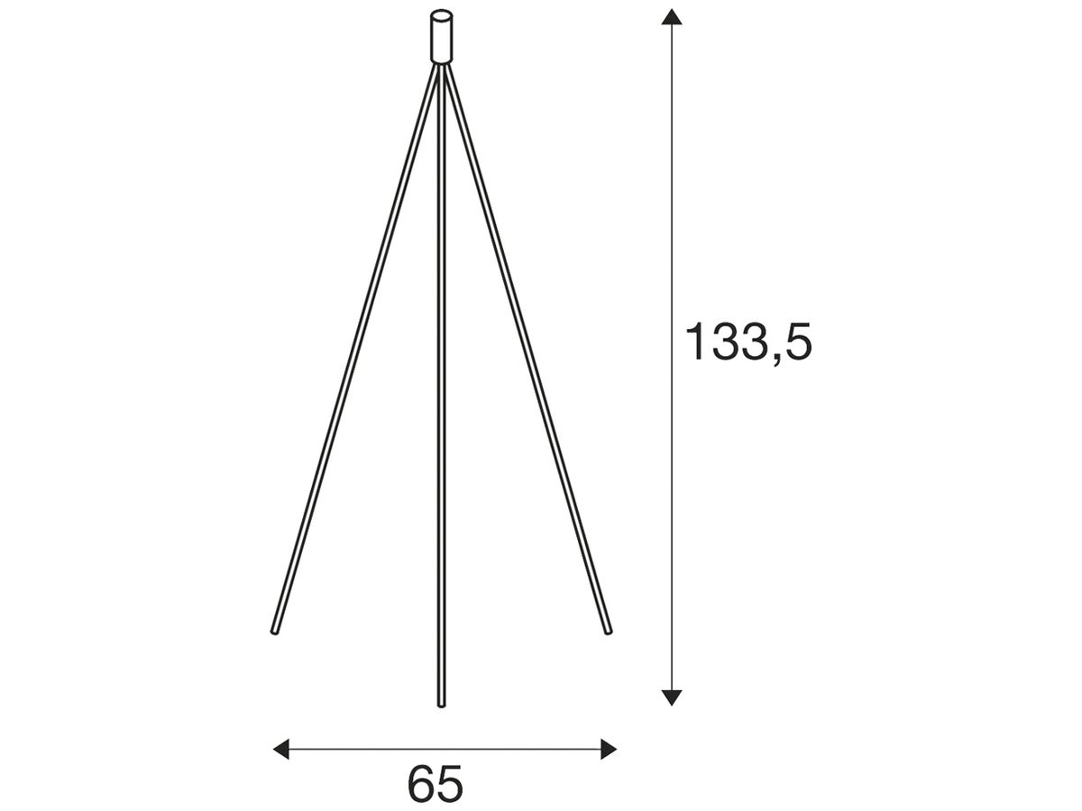 Stehleuchte SLV FENDA, E27 40W mattschwarz