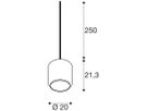 Pendelleuchte SLV PANTILO 20 E27 15W Ø200×213mm chrom/Glas