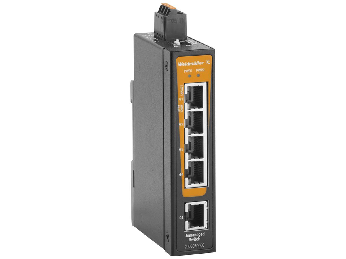 Switch Weidmüller IE-SW-BLB-05-5GT 5×RJ45 GbE unmanaged