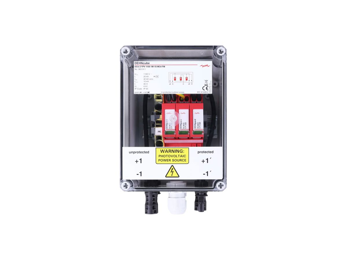 Generatoranschlusskasten DEHN SE DCU 2 YPV 1100 1M 1S original MC4 FM