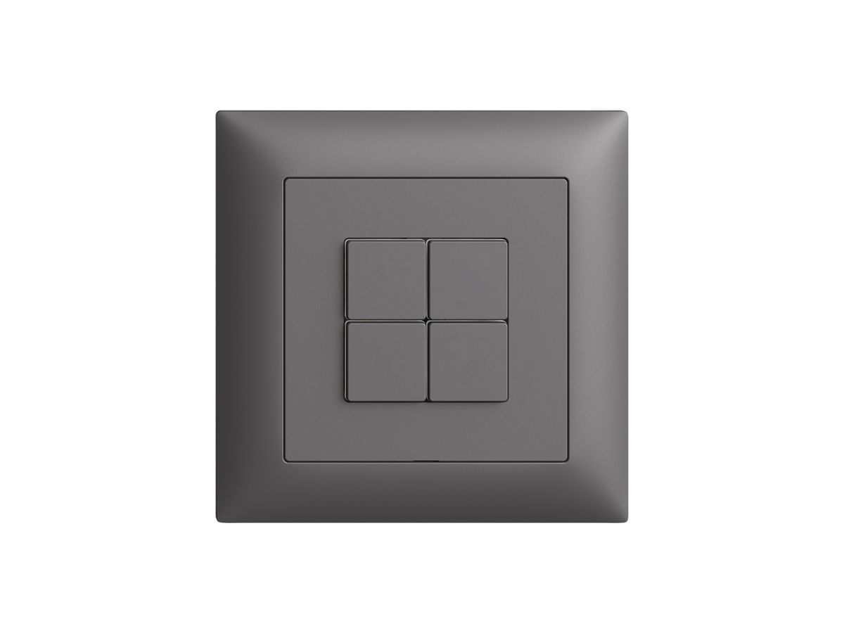 UP-Bedienaufsatz zu Druckschalter EDIZIOdue Wiser 88×88×35mm dunkelgrau