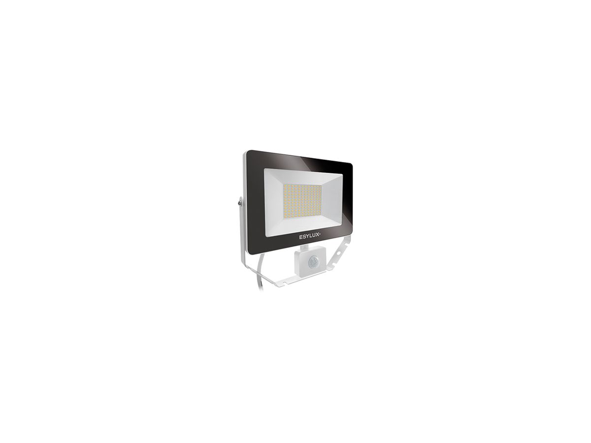 LED-Strahler ESYLUX AFL BASIC, 50W 4000K 5000lm 240×60×230mm IP65, weiss