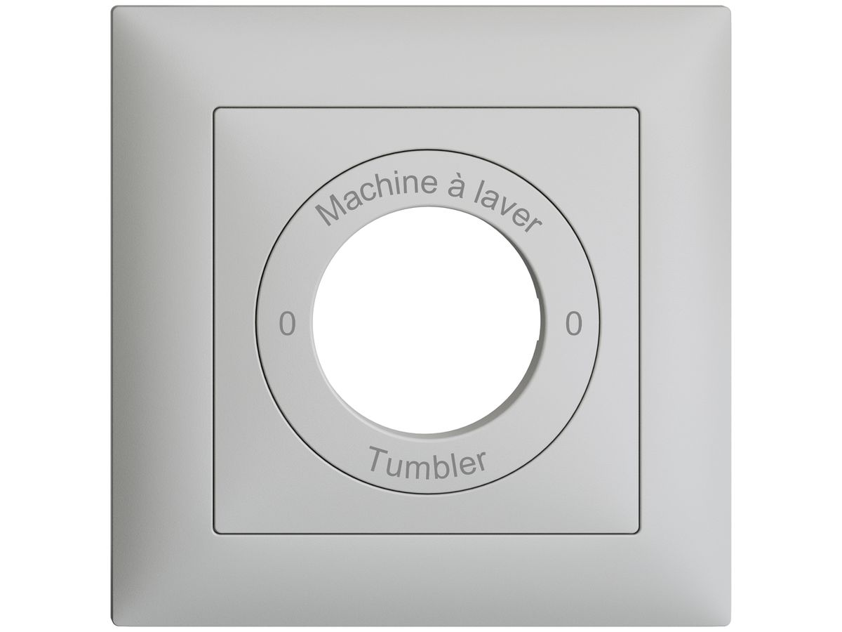 Frontset 0-Machine à laver-0-Tumbler EDIZIOdue 88×88mm hellgrau