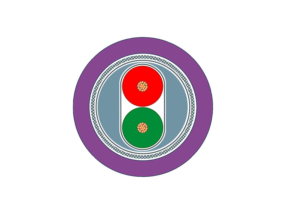 Buskabel Siemens PROFIBUS FC Trailing 1×2×0.65 geschirmt PUR Eca violett
